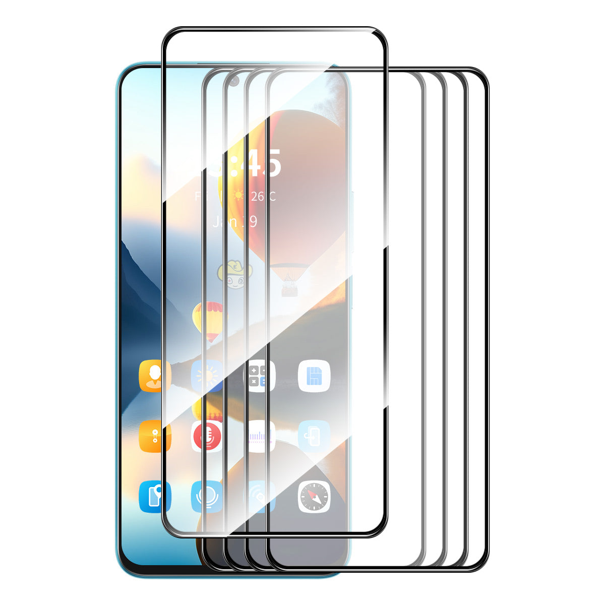 ENKAY HAT PRINCE 5Pcs for Honor 80 Pro Flat 5G 0.26mm Screen Protector High Aluminium-silicon Glass Film ENKAY HAT PRINCE 5Pcs for Honor 80 Pro Flat 5G 0.26mm Screen Protector High Aluminium-silicon Glass Film